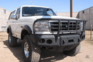 Iron Bull Front Bumper #1 for 1992–1997 Ford F250/F350 Super Duty, featuring a heavy-duty and custom Ford bumper designed for superior protection and rugged off-road performance
