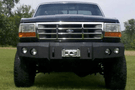 Iron Bull Front Bumper #1 for 1992–1997 Ford F250/F350 Super Duty, featuring a heavy-duty and custom Ford bumper designed for superior protection and rugged off-road performance