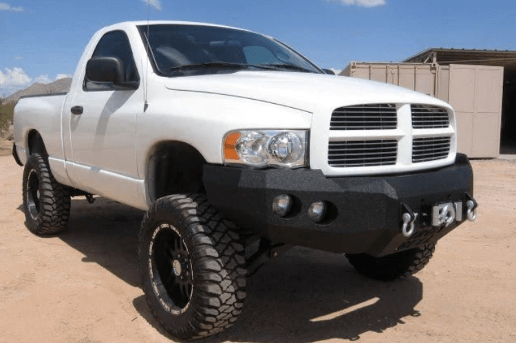 Iron Bull Custom Front Bumper #12 for Dodge Ram 1500 2002–2005 — durable and stylish, designed by Iron Bull Bumpers as a reliable front bumper replacement for added protection