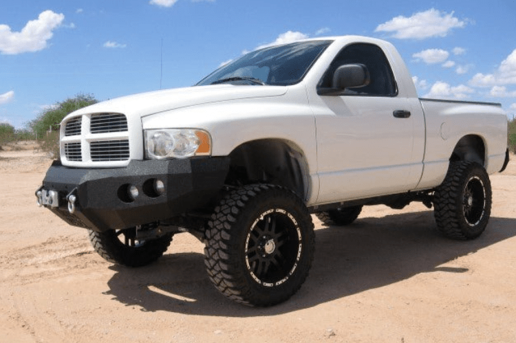 Iron Bull Custom Front Bumper #12 for Dodge Ram 1500 2002–2005 — durable and stylish, designed by Iron Bull Bumpers as a reliable front bumper replacement for added protection