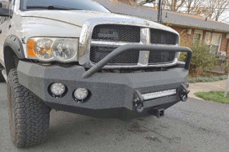 Iron Bull Custom Front Bumper #12 for Dodge Ram 1500 2002–2005 — durable and stylish, designed by Iron Bull Bumpers as a reliable front bumper replacement for added protection