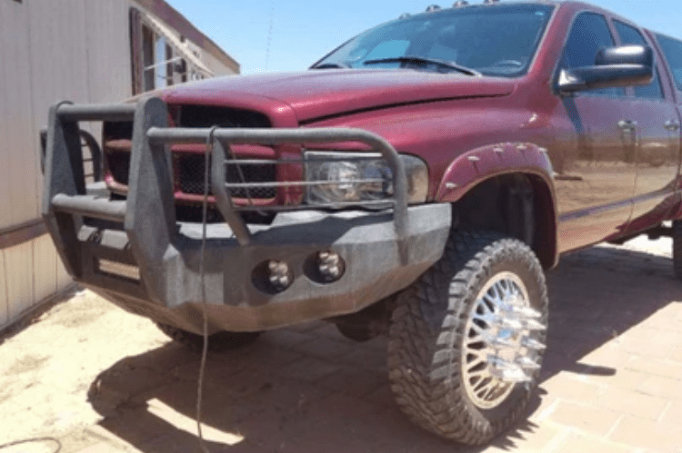 Iron Bull Custom Front Bumper #12 for Dodge Ram 1500 2002–2005 — durable and stylish, designed by Iron Bull Bumpers as a reliable front bumper replacement for added protection