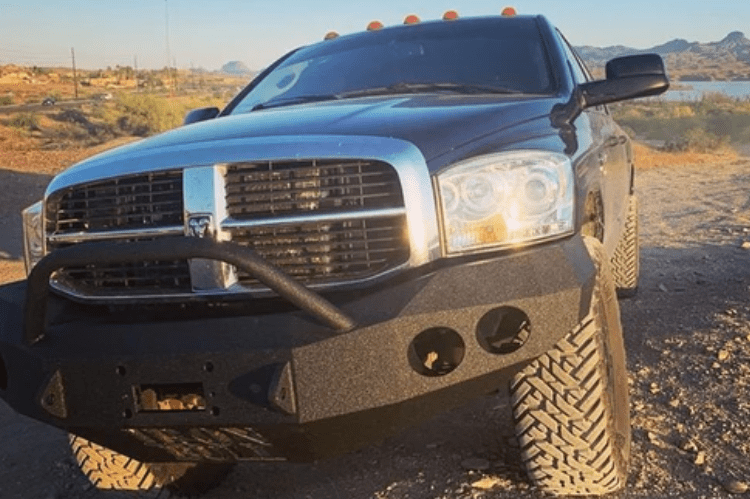 Iron Bull bumper #13 – steel front bumper Dodge Ram 2500/3500 2006–2009, designed for heavy-duty protection and a rugged aftermarket bumper upgrade