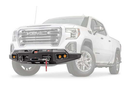 Heavy-Duty Warn Ascent Front Bumper for GMC Sierra 1500 (2019-2022)