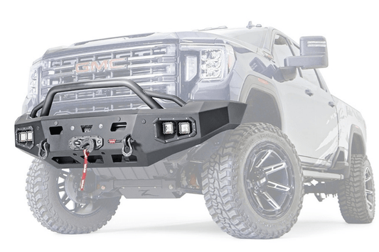 Warn 107179 GMC Sierra 2500/3500 HD 2020-2023 Ascent Front Bumper With Baja Grille Guard