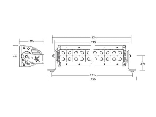 Rigid Industries 120312 20" E-Series LED Light Bar (Spot/Flood Combo)