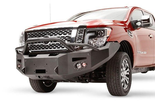 Fab Fours NT16-F3752-1 Nissan Titan XD 2016-2024 Premium Front Bumper with Pre-Runner Guard