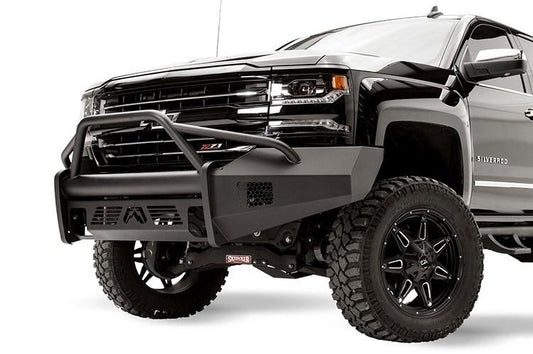 Fab Fours Chevy Silverado 1500 2016-2018 Front Bumper Pre-Runner Guard with Tow Hooks CS16-R3862-1