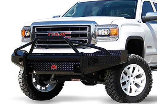 Fab Fours GMC Sierra 1500 2014-2015 Front Bumper Pre-Runner Guard with Tow Hooks GS14-K3162-1