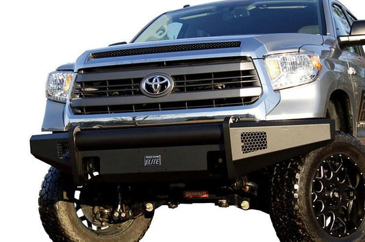Fab Fours TT14-R2861-1 Toyota Tundra 2014-2021 Black Steel Elite Front Bumper No Guard