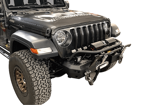Warrior 6537 Jeep Wrangler JL 2018-2024 MOD Series Front Bumper Stubby With Brush Guard
