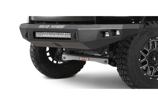 Road Armor 905R0B-NW 2012-2015 Toyota Tacoma Stealth Front Non-Winch Bumper No Guard, Black Finish and Square Fog Light Hole