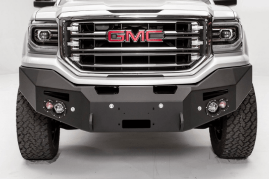 Fab Fours GS16-F3951-1 GMC Sierra 1500 2016-2018 Premium Front Bumper Sensor Winch Ready No Guard