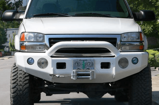 TrailReady 10400P Chevy Silverado 2500/3500 2003-2007.5 Extreme Duty Front Bumper Winch Ready with Pre-Runner Guard
