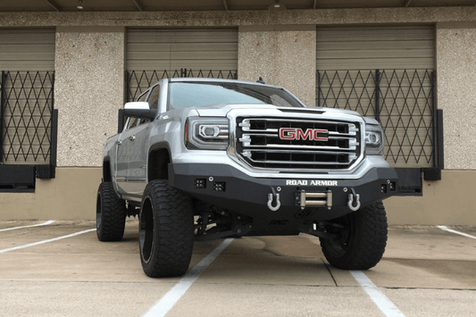 Road Armor Stealth 2161F0B 2016-2018 GMC Sierra 1500 Front Winch Bumper Texture Black Warn M12000 Smittybilt XRC