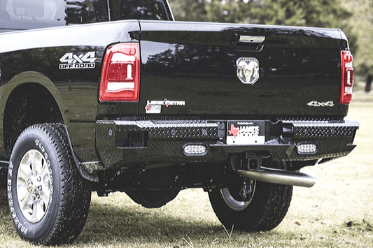 Bold and functional Bodyguard KFR19BYG rear bumper for Dodge Ram 2500/3500 (2019–2025), a heavy duty truck bumper built for rugged back bumper replacement