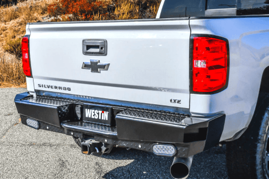 Westin 58-341155 Chevy Silverado 2500/3500 2015-2019 HDX Bandit Rear Bumper Black Finish