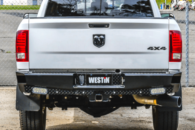 Westin 58-341175 Dodge Ram 2500/3500 2011-2024 HDX Bandit Rear Bumper Black Finish (Exclude Dual Exhaust Models)
