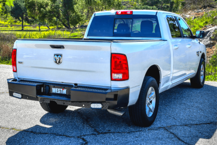 Westin 58-341175 Ram 2500/3500 2011-2025 HDX Bandit Rear Bumper Black Finish (Exclude Dual Exhaust Models)