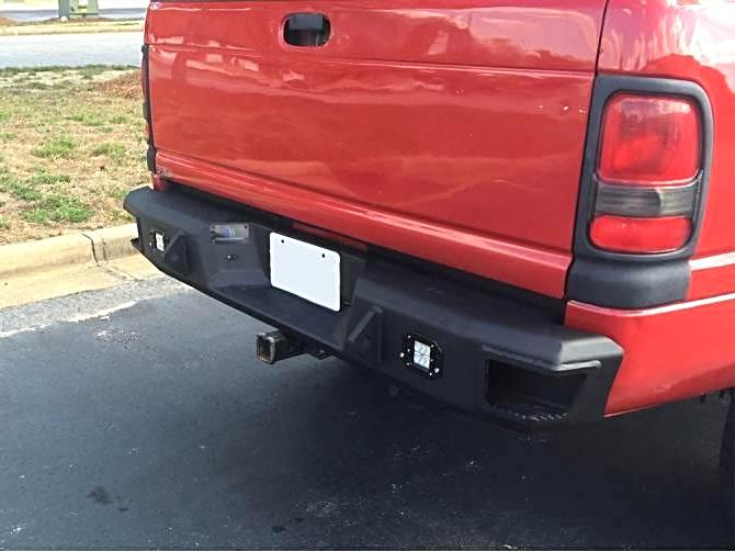 Chrome Steel Rear Bumper Face Bar For 2004-2014 Nissan Titan Pickup (w/ Park Holes)