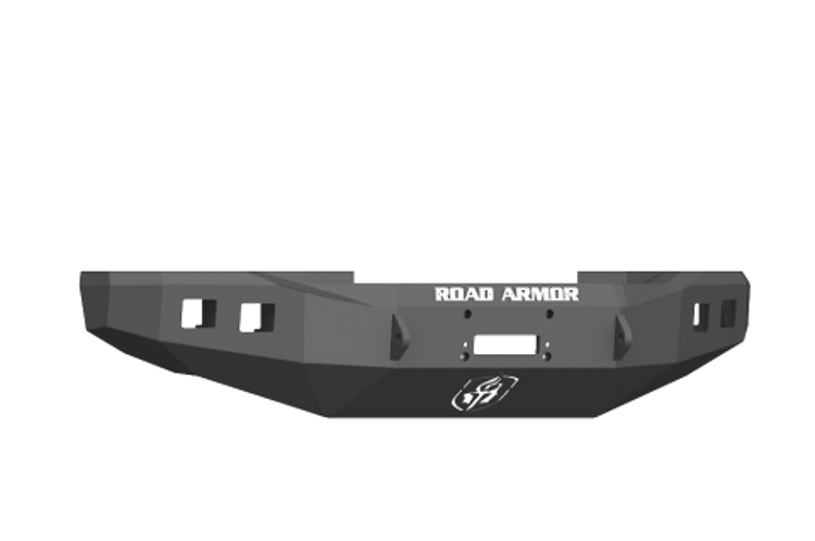 Road Armor Stealth 617f0b Ford F250/F350 Superduty 2017-2022 Front Bumper Base Winch Ready with Square Light Holes
