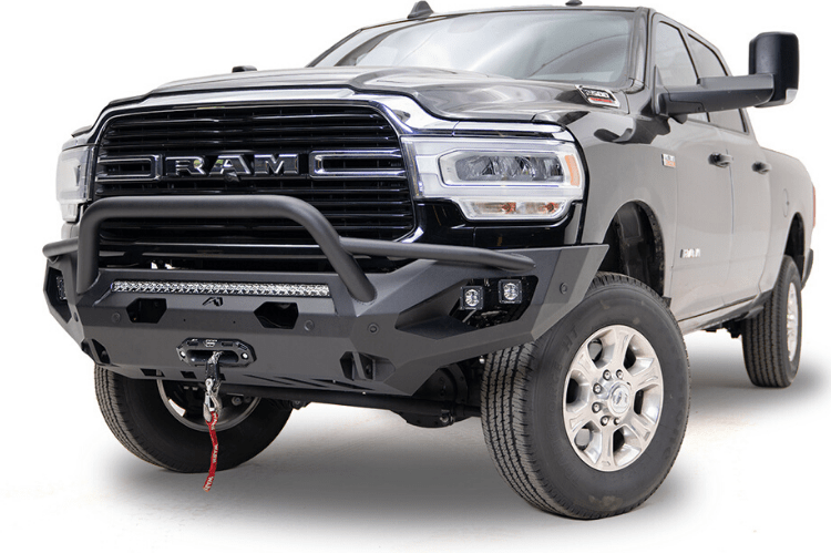 Fab Fours DR19-X4452-1 Dodge Ram 2500/3500 2019-2024 Matrix Front Bumper Winch Ready Pre-Runner Guard