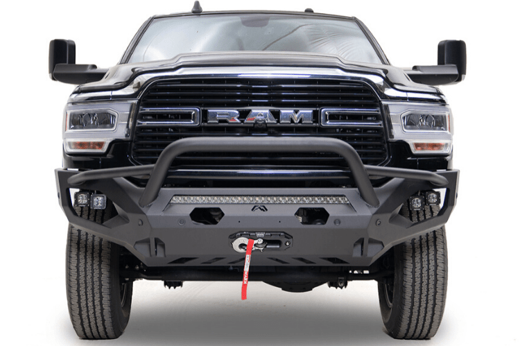 Fab Fours DR19-X4452-1 Dodge Ram 2500/3500 2019-2024 Matrix Front Bumper Winch Ready Pre-Runner Guard