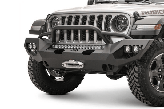 Fab Fours JL18-X4652-1 Jeep Wrangler JL 2018-2025 Matrix Front Bumper Winch Ready Pre-Runner Guard