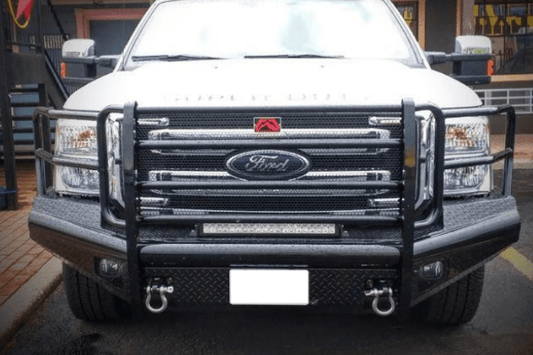 Fab Fours Black Steel Front Bumper 2011-2016 Ford Superduty F250-F350 FS11-S2560-1