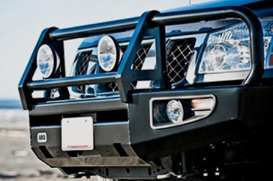 ARB 3464010 Nissan Armada 2004-2007 Deluxe Front Bumper Winch Ready with Grille Guard, Black Powder Coat Finish