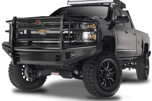 Fab Fours CH05-S1360-1 Chevy Silverado 2500/3500 Classic 2003-2007 Black Steel Front Bumper with Full Guard