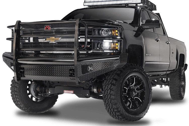 Fab Fours CH05-S1360-1 Chevy Silverado 2500/3500 Classic 2003-2007 Black Steel Front Bumper with Full Guard