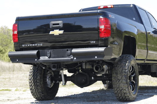 Fab Fours Black Steel Elite Rear Bumper 2015-2019 GMC Sierra 2500/3500 HD CH14-U3050-1