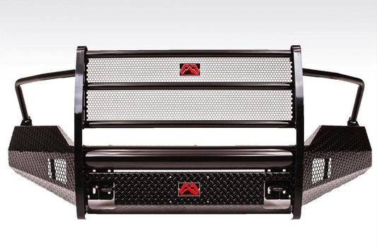 FabFours BLACK STEEL Full Guard Front Bumper 2013-2017 DODGE 1500 DR13-K2960-1 - BumperOnly