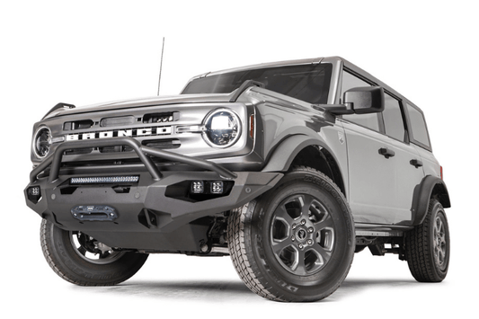 Fab Fours FB21-X5252-1 Ford Bronco 2021-2024 Matrix Front Bumper Winch Ready Pre-Runner Guard
