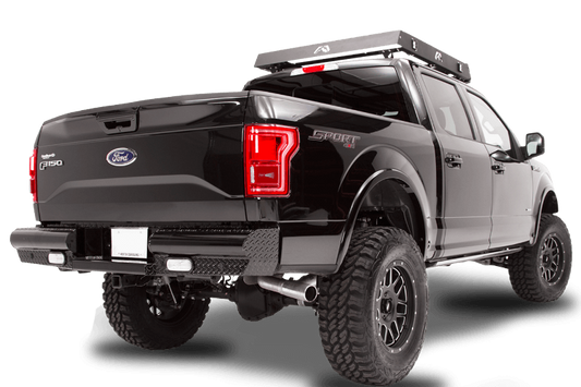 Fab Fours FF09-T1750-1 Rear Bumper Ford F150 2009-2014 Black Steel