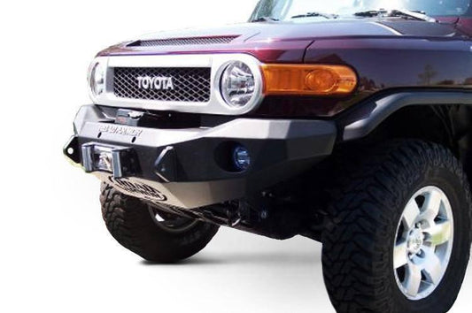 Road Armor Stealth FJ800B 2007-2014 Toyota FJ Cruiser Front Winch Ready Bumper No Guard, Black Finish and Round Fog Light Hole