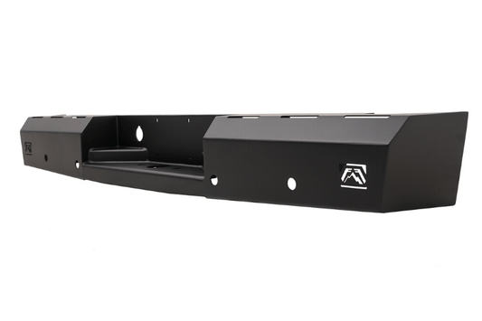 Fab Fours Red Steel DR06-RT1050-1 steel rear bumper for Dodge Ram 2500/3500 HD 2003–2009, heavy-duty back bumper replacement.