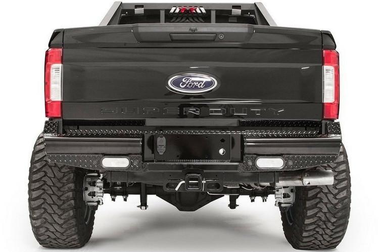 Fab Fours FS17-T4150-1 Ford F250/F350 Superduty 2017-2020 Black Steel Rear Bumper