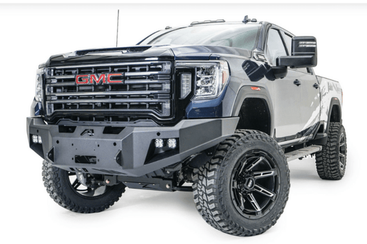 Fab Fours GM20-A5051-1 GMC Sierra 2500/3500 2020-2023 Premium Front Bumper Sensor Winch Ready with No Guard