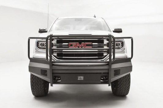 Fab Fours GS16-R3960-1 GMC Sierra 1500 2016-2018 Black Steel Elite Front Bumper with Full Guard
