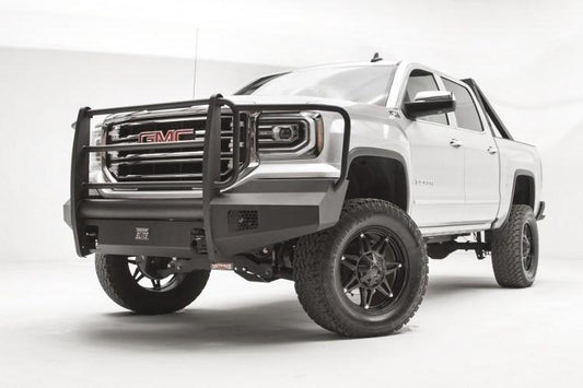 Fab Fours GS16-R3960-1 GMC Sierra 1500 2016-2018 Black Steel Elite Front Bumper with Full Guard