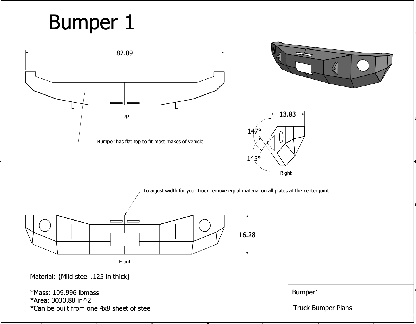 Aftermarket Truck Bumper Blueprints Bundle