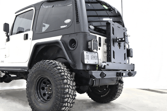 Lod Offroad Destroyer Expedition Rear Bumper Jeep Wrangler YJ & TJ 1987-2006 With Tire Carrier JBC9621