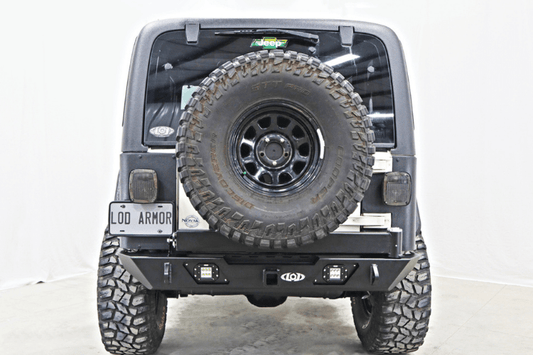 Lod Offroad Destroyer Rear Bumper Jeep Wrangler LJ 1987-2006 With Tire Carrier JBC9641