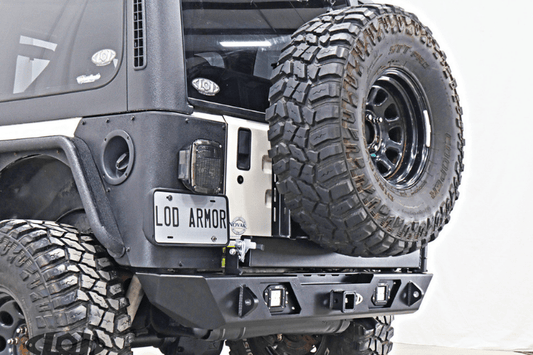 Lod Offroad Destroyer Rear Bumper Jeep Wrangler LJ 1987-2006 With Tire Carrier JBC9641