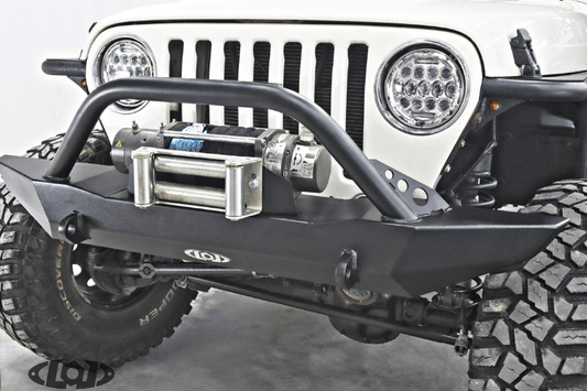 Lod Offroad Destroyer Front Bumper Jeep Wrangler YJ & TJ 1987-2006 Full-Width With Bull Bar Guard JFB9675