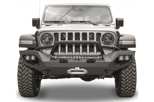 Fab Fours JL18-X4652-1 Jeep Wrangler JL 2018-2025 Matrix Front Bumper Winch Ready Pre-Runner Guard
