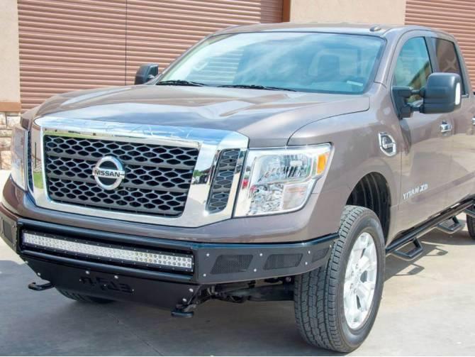 N-Fab N161MRDS Front Bumper Nissan Titan 2016-2017 PreRunner Gloss Black M-RDS