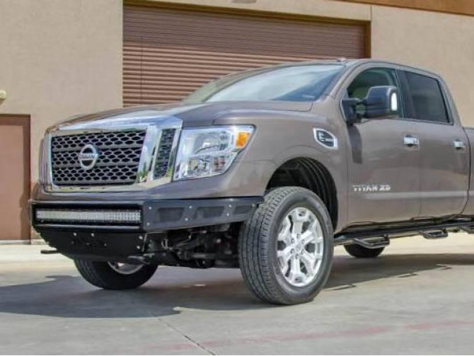N-Fab N161MRDS Front Bumper Nissan Titan 2016-2017 PreRunner Gloss Black M-RDS